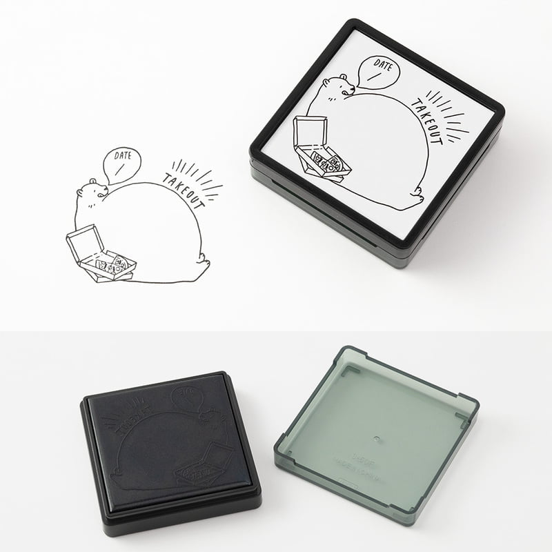 Midori Pre-Inked Stempel Paintable Stamp pre-inked Take Out bei Nauli and Stories