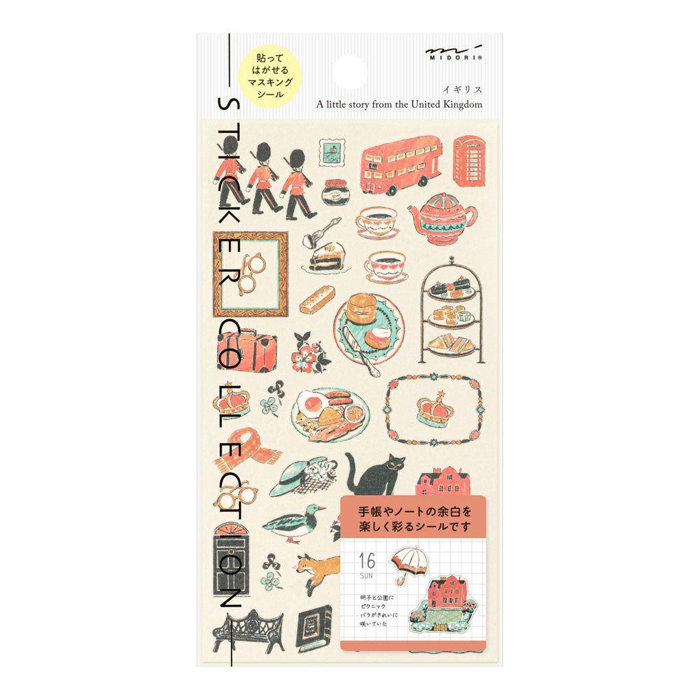 Midori Sticker Sticker British Motifs bei Nauli and Stories
