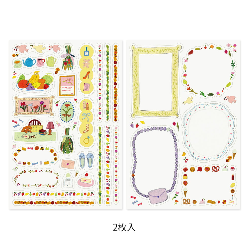 Midori Sticker Yuru Log Sticker 2 Blatt My Life bei Nauli and Stories