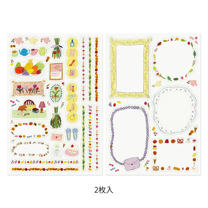 Midori Sticker Yuru Log Sticker 2 Blatt My Life bei Nauli and Stories
