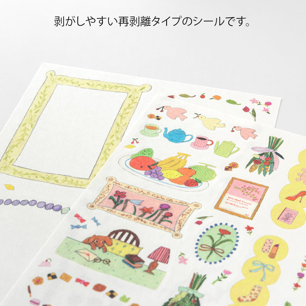 Midori Sticker Yuru Log Sticker 2 Blatt My Life bei Nauli and Stories