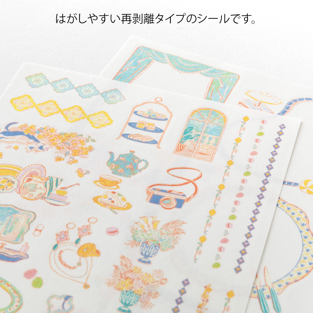 Midori Sticker Yuru Log Sticker 2 Blatt Travel &amp; Hotel bei Nauli and Stories