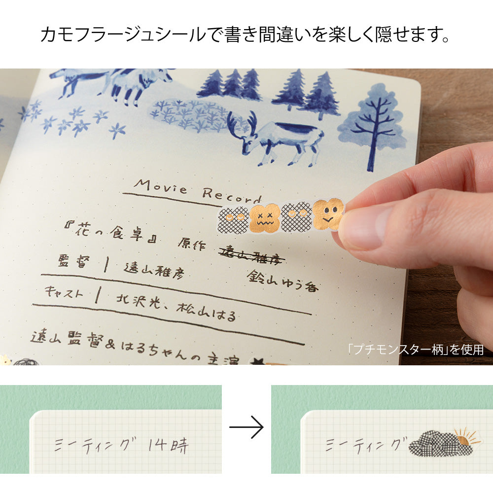 Midori Sticker Yuru Log Sticker Camouflage Forest bei Nauli and Stories