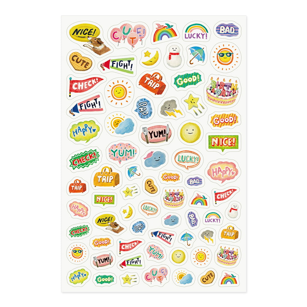 Midori Sticker Yuru Log Sticker Feelings bei Nauli and Stories