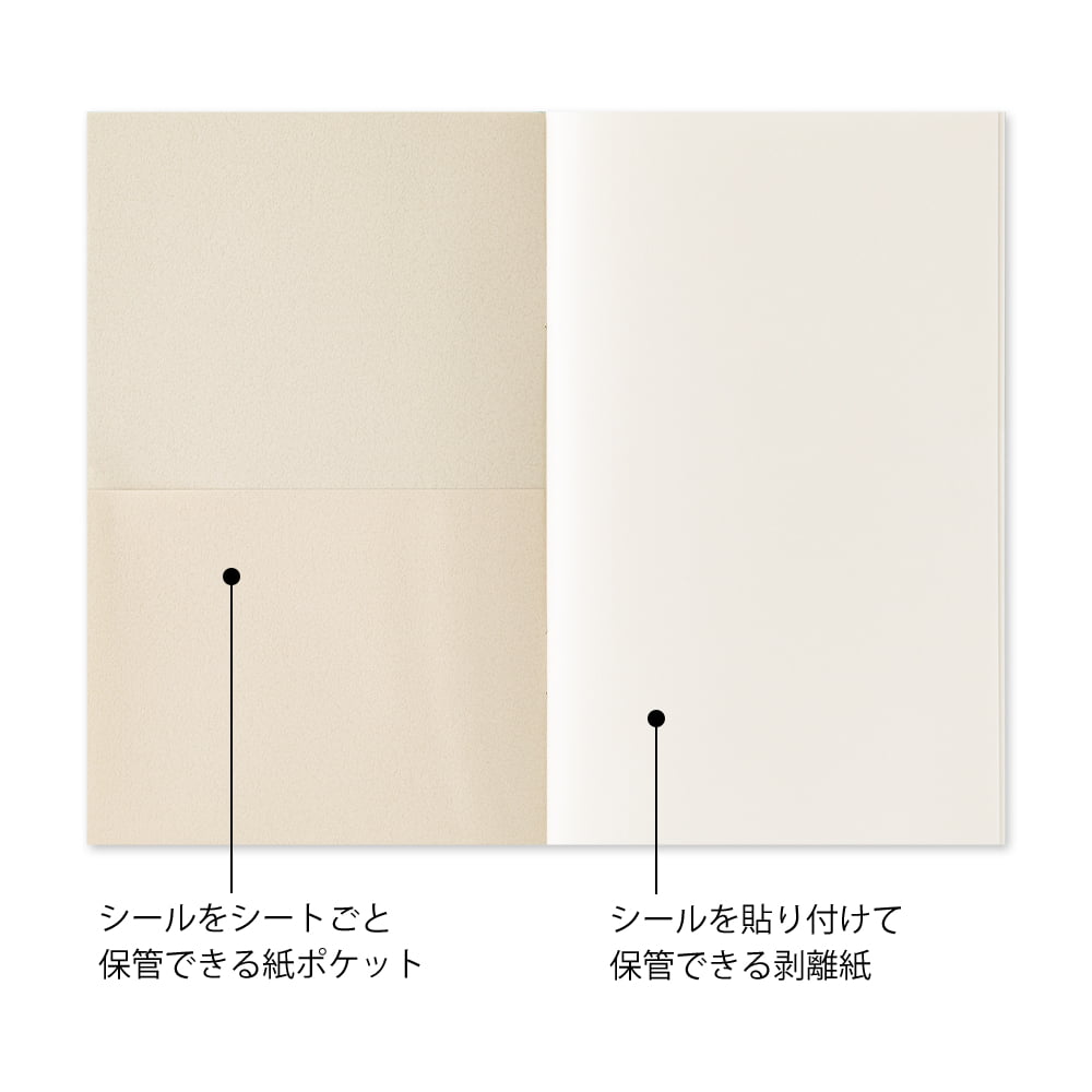 Midori Stickerbuch Sticker Book with Pocket Light blau bei Nauli and Stories