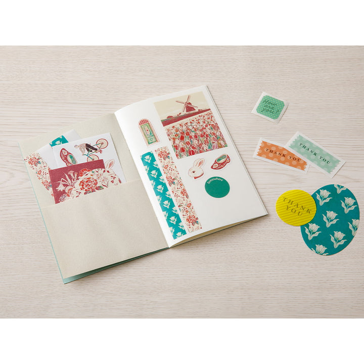 Midori Stickerbuch Sticker Book with Pocket Light blau bei Nauli and Stories