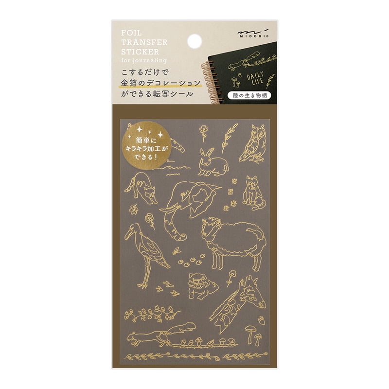 Midori Transfer Sticker Transfer Sticker Land Animals bei Nauli and Stories