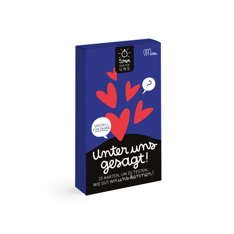 Minus Edition Spiel Unter uns gesagt! - Paarspiel bei Nauli and Stories