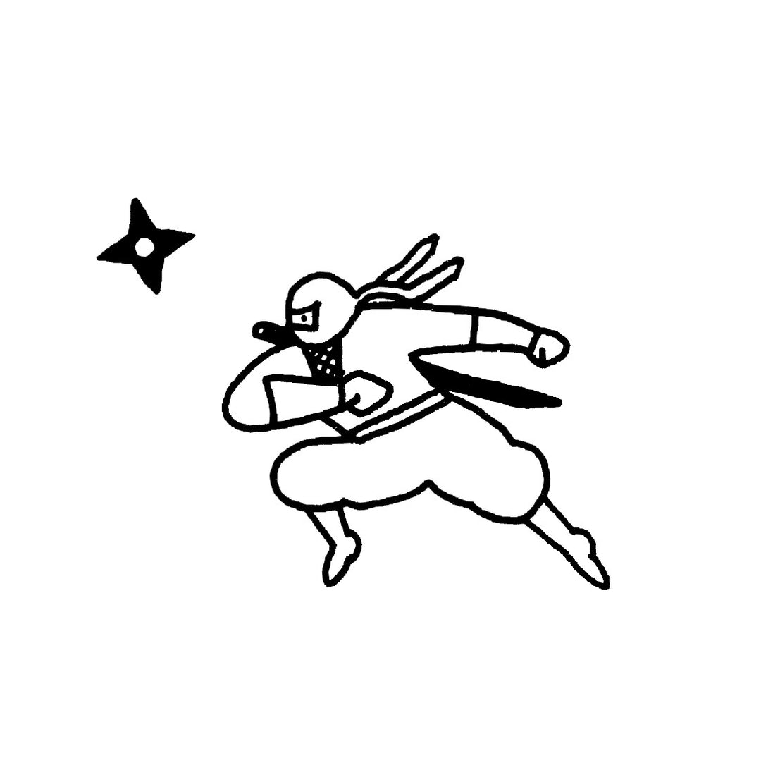 Mizushima Stempel JIZAI Clear Stamp COMBI NINJA bei Nauli and Stories