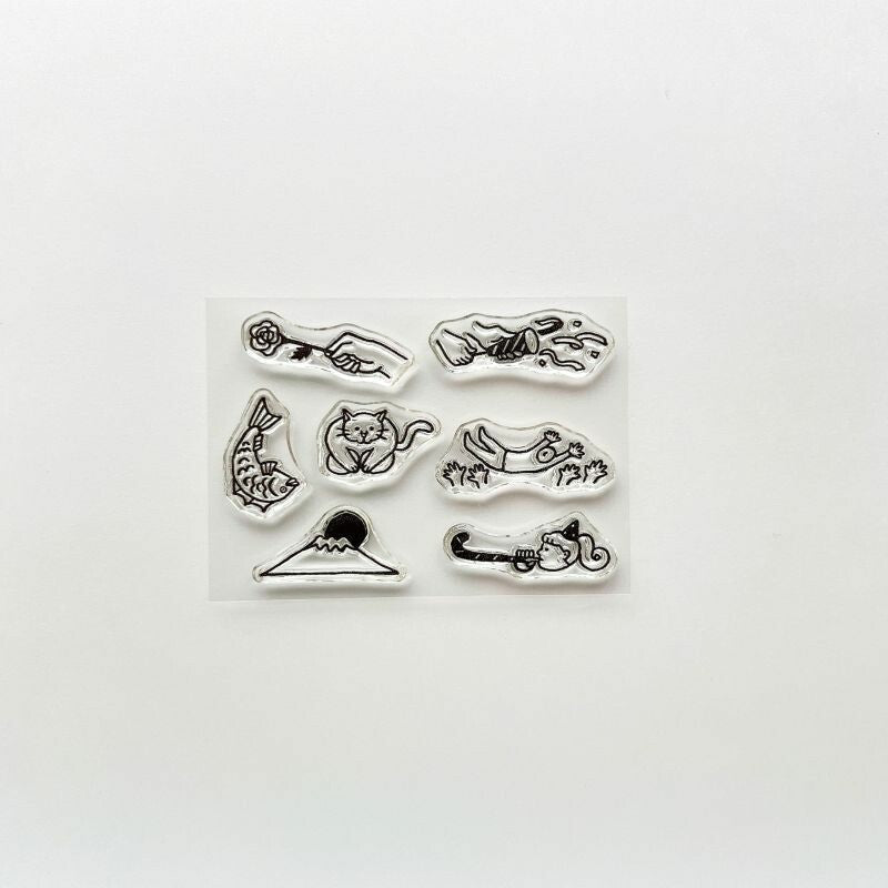 Mizushima Stempel JIZAI Clear Stamp POCKET OIWAI bei Nauli and Stories