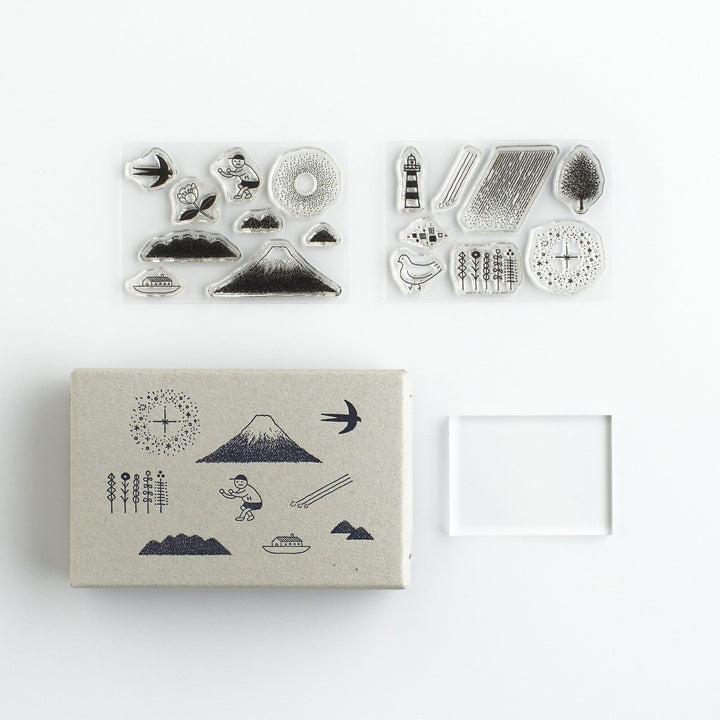 Mizushima Stempel shunshun x mizushima JIZAI Clear Stamps BOX motif set JO-KEI bei Nauli and Stories