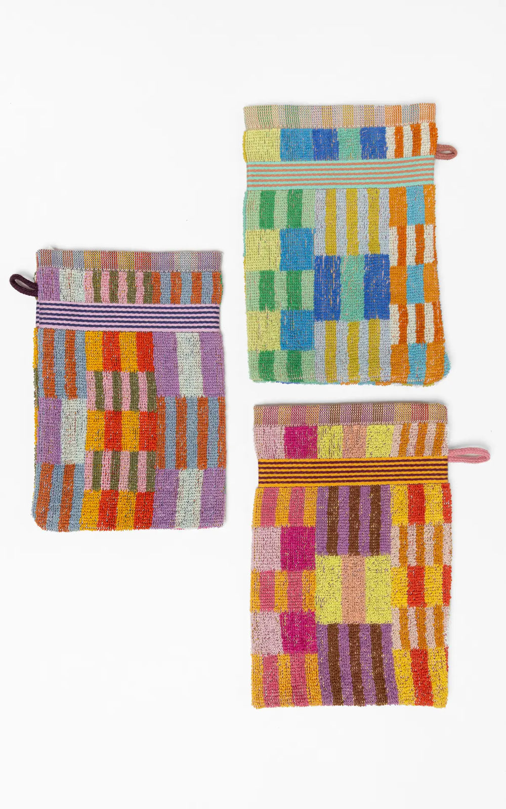 Odds & Ends Handtücher Waschlappen Trio #121 Tulip Quilt – 3er Pack bei Nauli and Stories