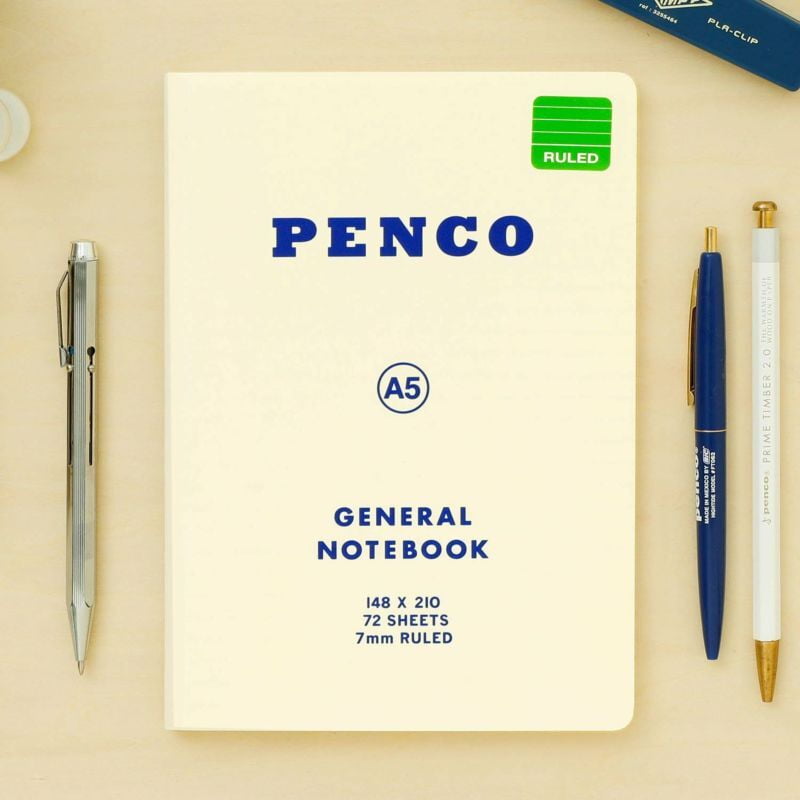 Penco Notizbuch A5 Soft PP Notebook A5 Black - weiß - ruled | liniertes Notizbuch bei Nauli and Stories