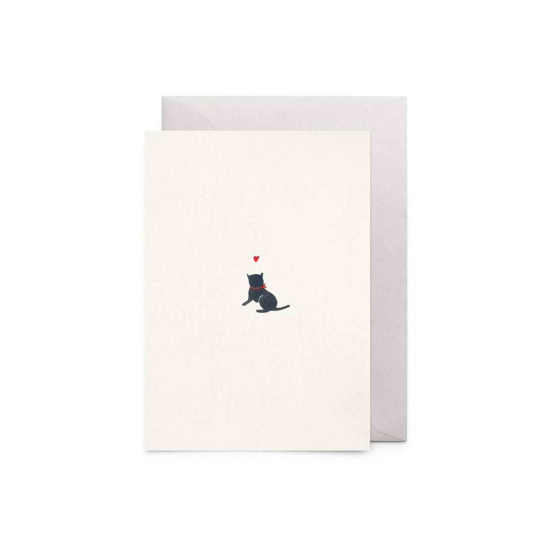 Petit Gramme Grußkarte Grußkarte | schwarze Katze | Herz bei Nauli and Stories