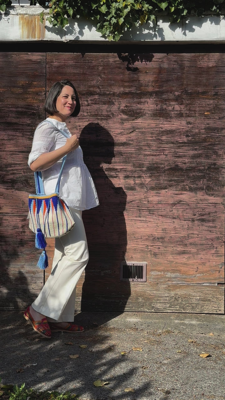 Geometric crossbody bag L | Aegean
