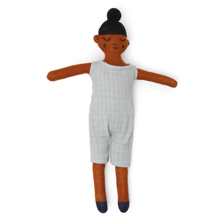 Sophie Home Puppe Puppe aus Baumwollstrick | Buddy Aqua bei Nauli and Stories