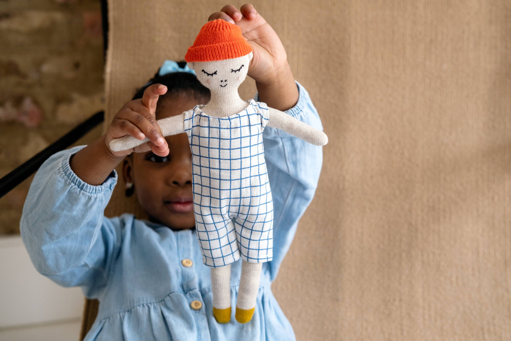 Sophie Home Puppe Cotton Knit Stuffed Soft Toy Doll: Buddy Grid bei Nauli and Stories