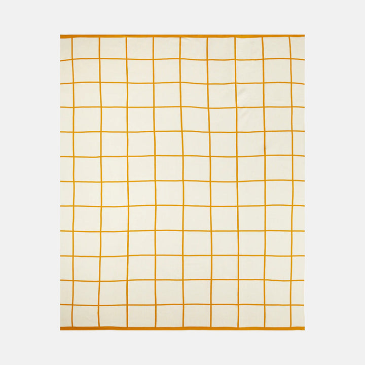 Sophie Home Sofadecke Strickdecke aus Baumwolle — Grid: Citrus bei Nauli and Stories