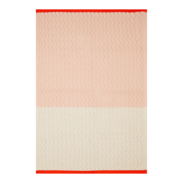 Sophie Home Babydecke Gestrickte Babydecke aus 100% Baumwolle rosa - creme bei Nauli and Stories