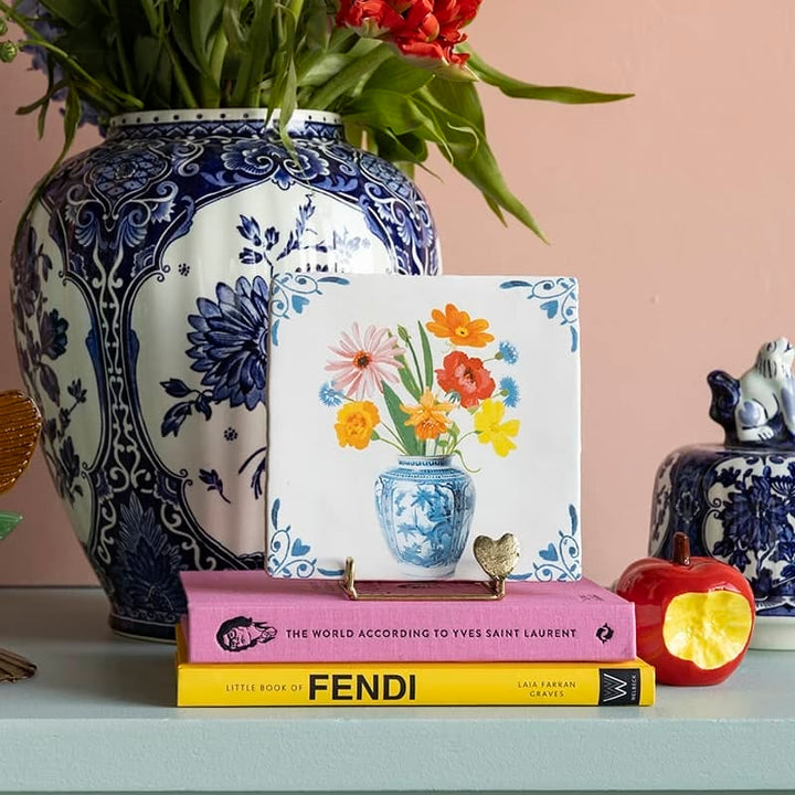 StoryTiles StoryTiles 10x10cm A vase with love &amp; bliss  - StoryTiles bei Nauli and Stories