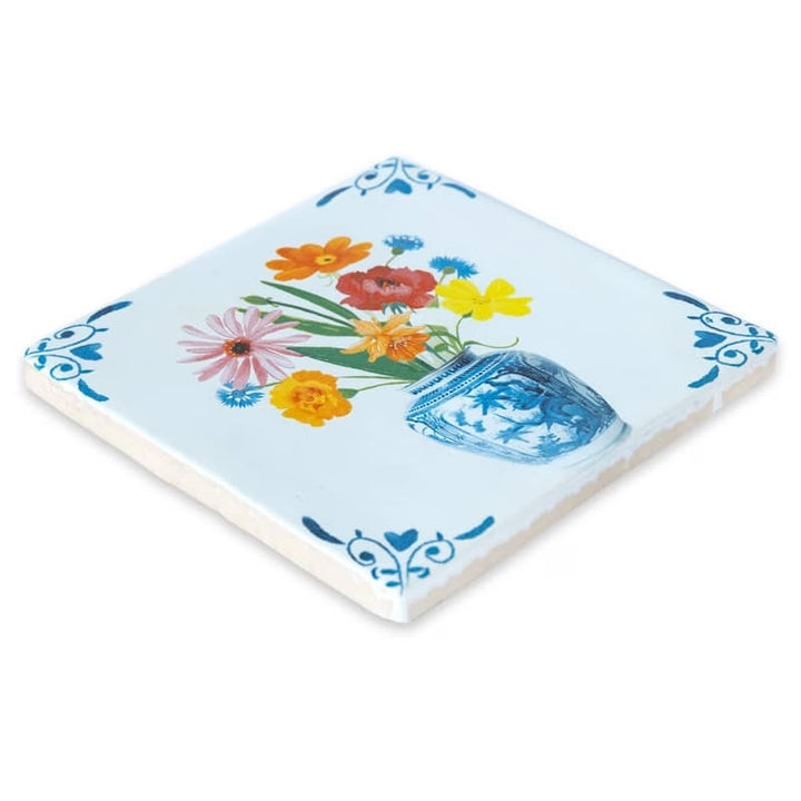 StoryTiles StoryTiles 10x10cm A vase with love &amp; bliss  - StoryTiles bei Nauli and Stories