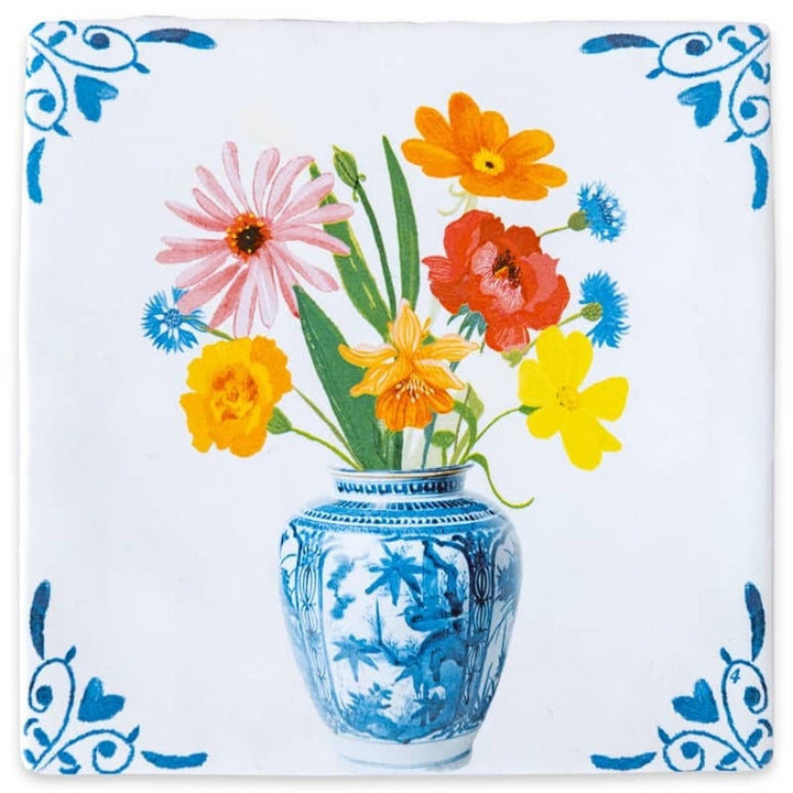StoryTiles StoryTiles 10x10cm A vase with love &amp; bliss  - StoryTiles bei Nauli and Stories