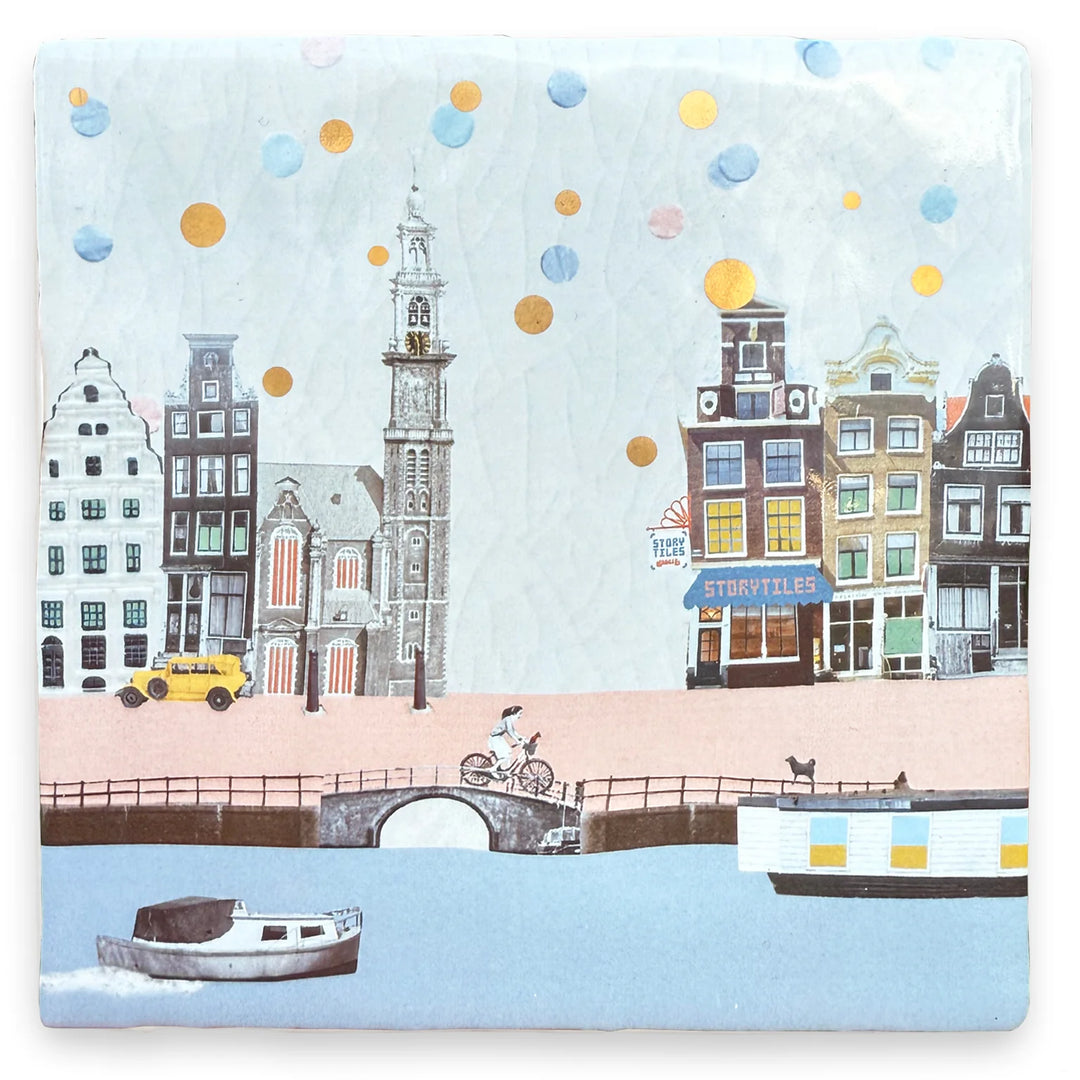 StoryTiles StoryTiles 10x10cm Amsterdam is celebrating mit Gold - StoryTiles - 10x10cm bei Nauli and Stories