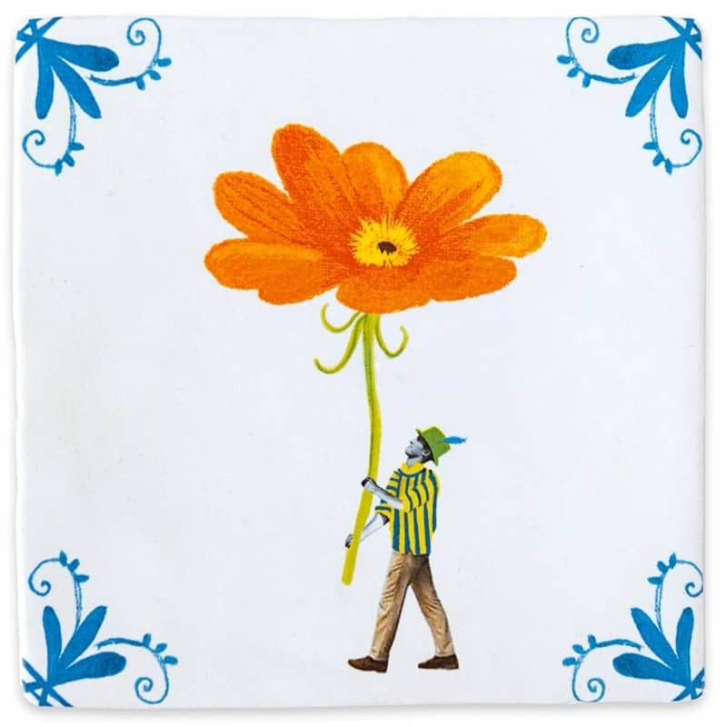 StoryTiles StoryTiles 10x10cm Bringing a Bloom - Ich bringe Dir eine Blume - StoryTiles bei Nauli and Stories