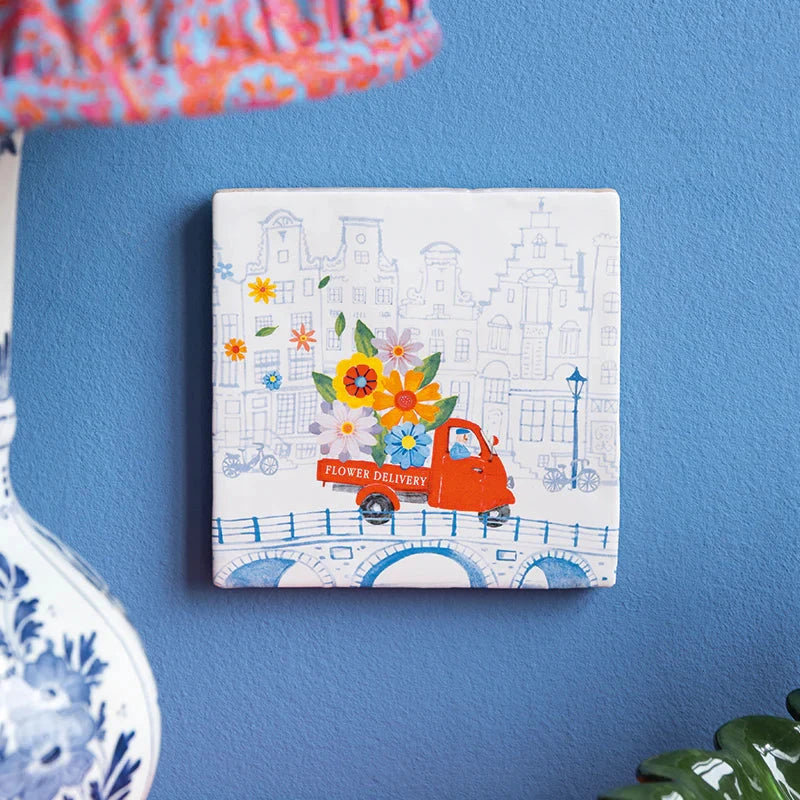 StoryTiles StoryTiles 10x10cm Flower delivery - Storytiles - 10x10 cm bei Nauli and Stories
