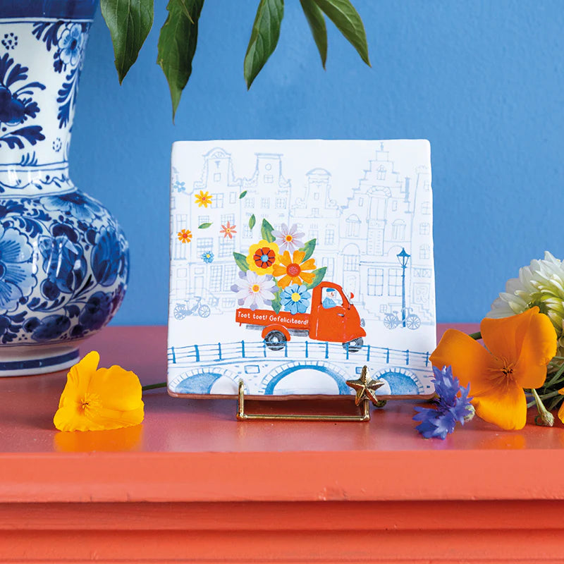 StoryTiles StoryTiles 10x10cm Flower delivery - Storytiles - 10x10 cm bei Nauli and Stories