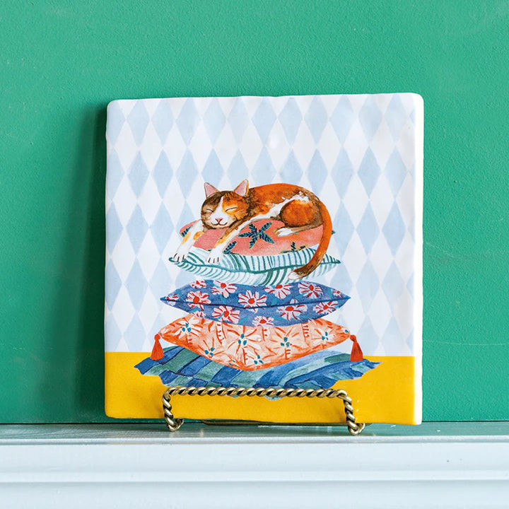 StoryTiles StoryTiles 10x10cm Sleepy cat - Storytiles - 10x10 cm bei Nauli and Stories