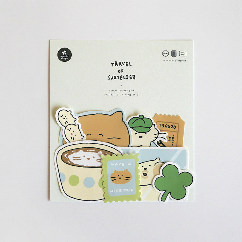 Suatelier Aufkleber TRAVEL, SUATELIER / cat's happy trip bei Nauli and Stories