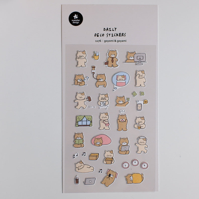 Suatelier Sticker Katzen Sticker goyomi & goyami – Suatelier Daily Deco bei Nauli and Stories
