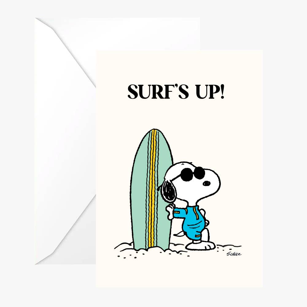 Titlee Urlaub Double Snoopy "Surf" card w/ white envelope bei Nauli and Stories