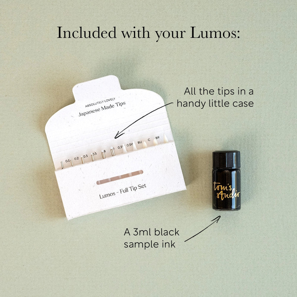 Tom's Studio Fineliner Lumos Mini - Refillable Multi-Tip Pen: Matte Black bei Nauli and Stories