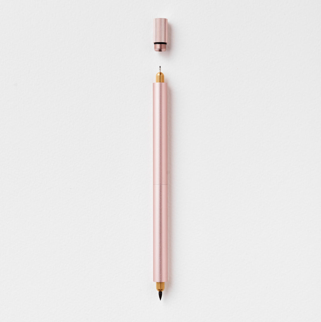 Tom's Studio Fineliner Lumos Pro - Refillable Multi-Tip Pen: Rose Gold - Blush / Duo Tip bei Nauli and Stories