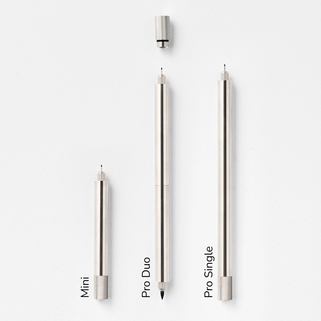 Tom's Studio Fineliner Lumos Stainless Steel: Special Edition - Refillable - Fineliner, Filzstift, Brushpen bei Nauli and Stories