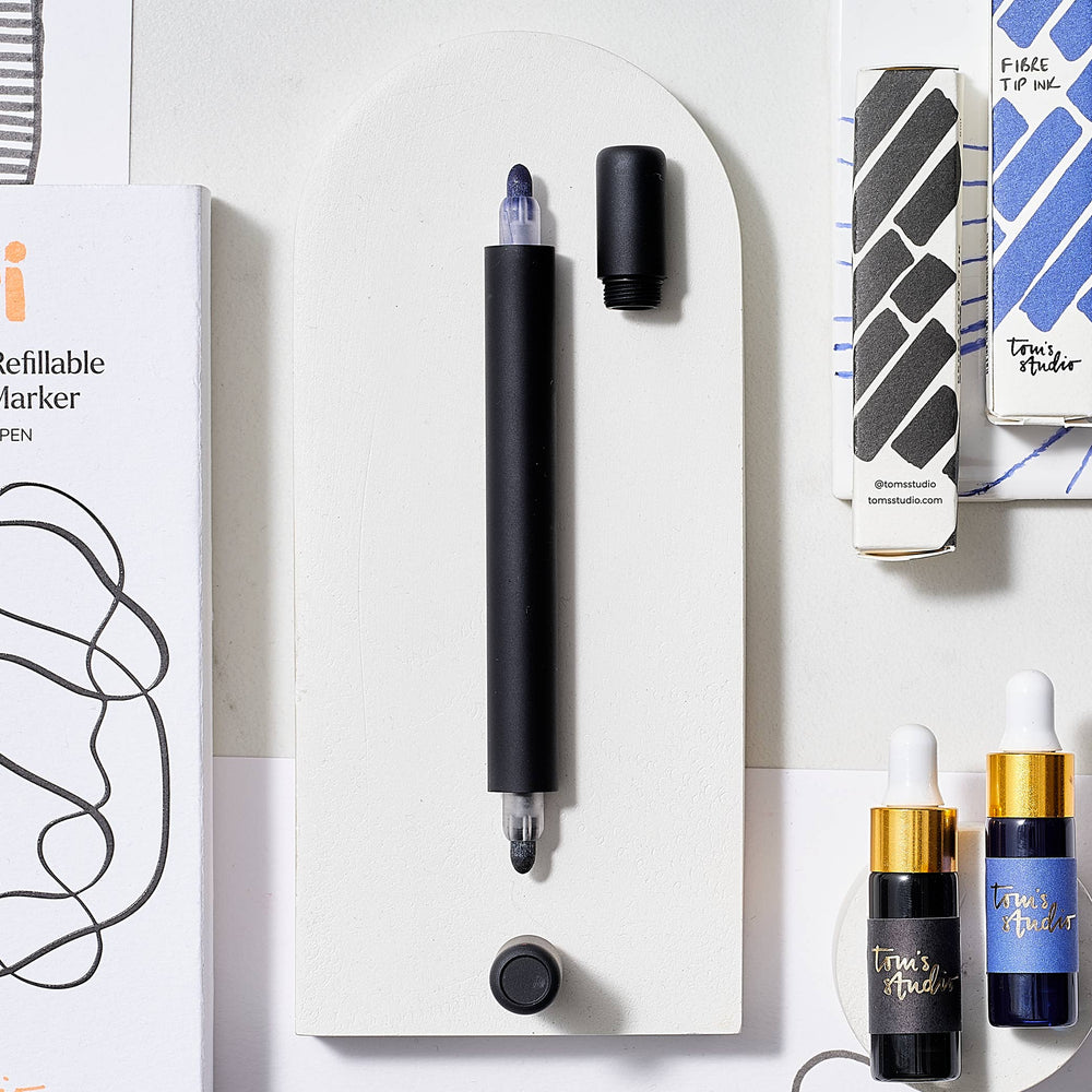 Tom's Studio Ori Permanent – the infinitely refillable marker pen: Matte Black bei Nauli and Stories