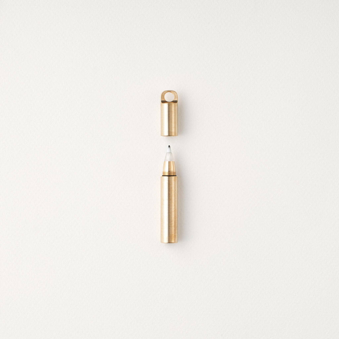 Tom's Studio The Field Mouse – refillable travel pen: Brass bei Nauli and Stories