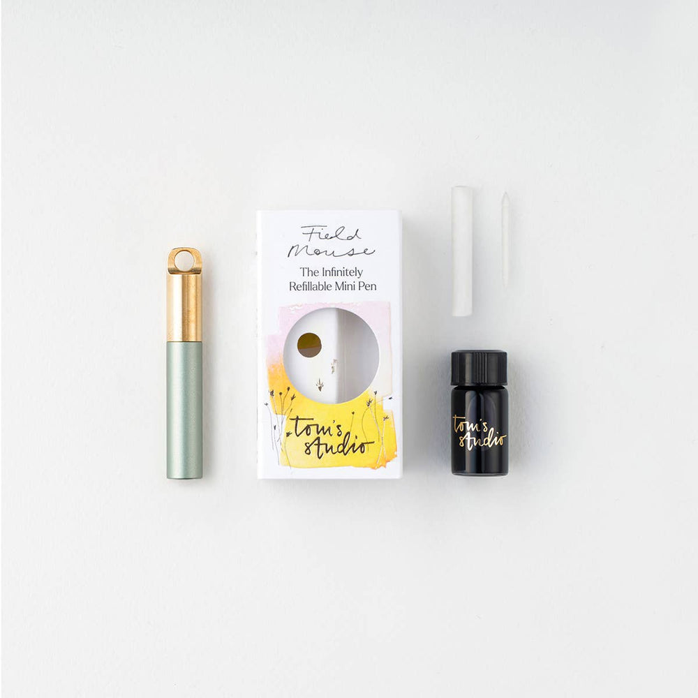 Tom's Studio The Field Mouse – refillable travel pen: Sage bei Nauli and Stories