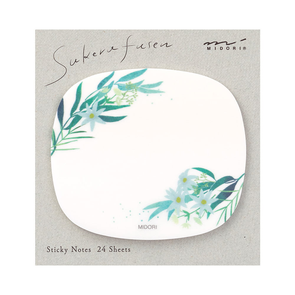 Midori Haftnotizzettel Sticky Notes Transparency Leaves bei Nauli and Stories