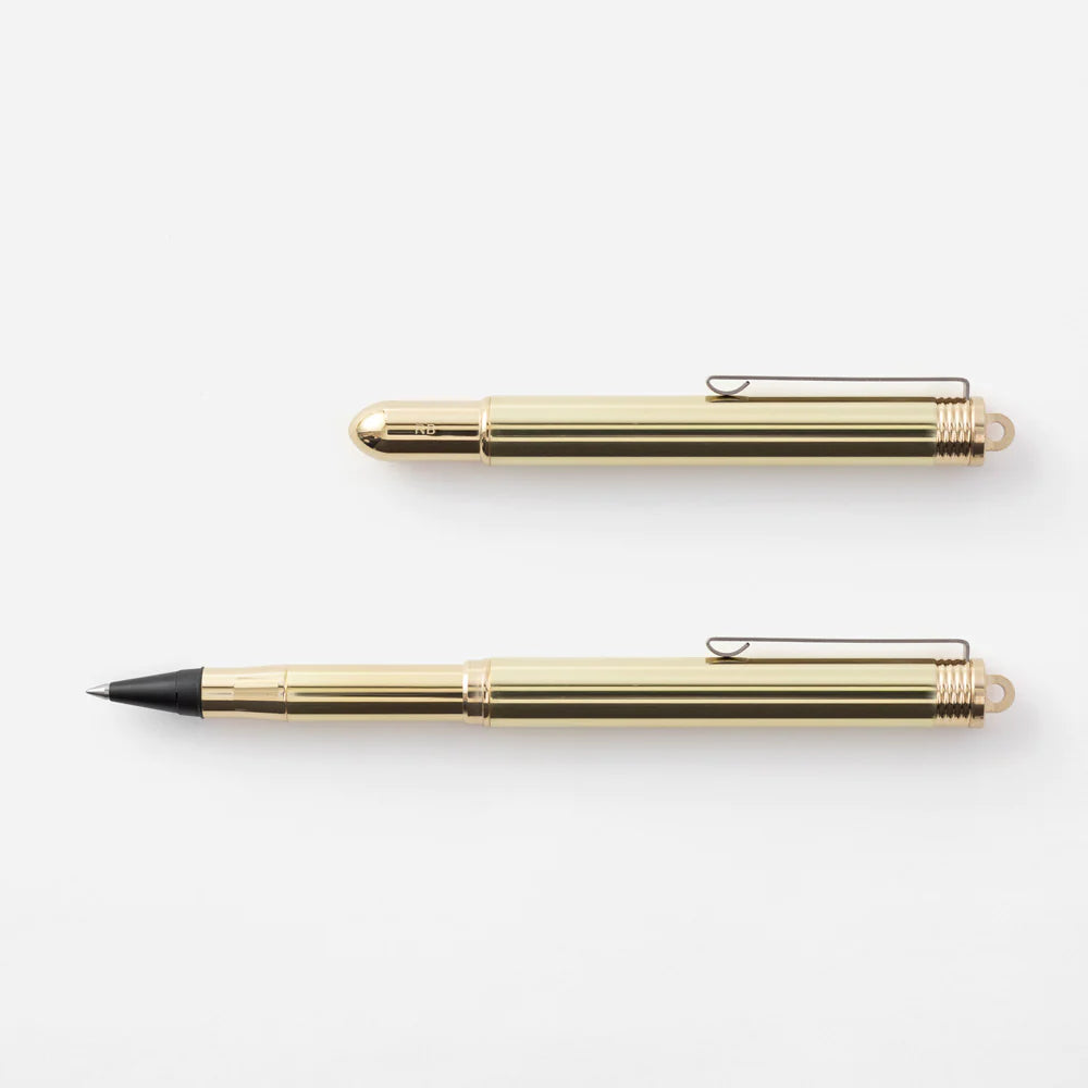 Traveler's Company Rollerballstifte Brass TRC Brass Rollerball Pen Solid Brass bei Nauli and Stories