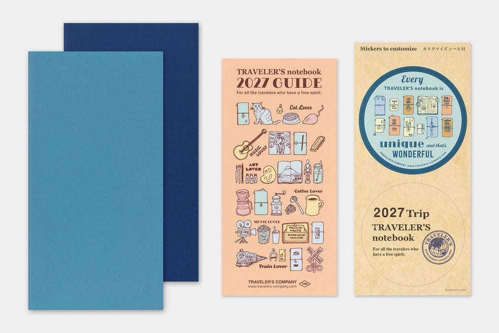 Traveler's Company Wochenkalender Preorder – 2027 Weekly Diary + Memo Refill – TRAVELER'S notebook Regular bei Nauli and Stories