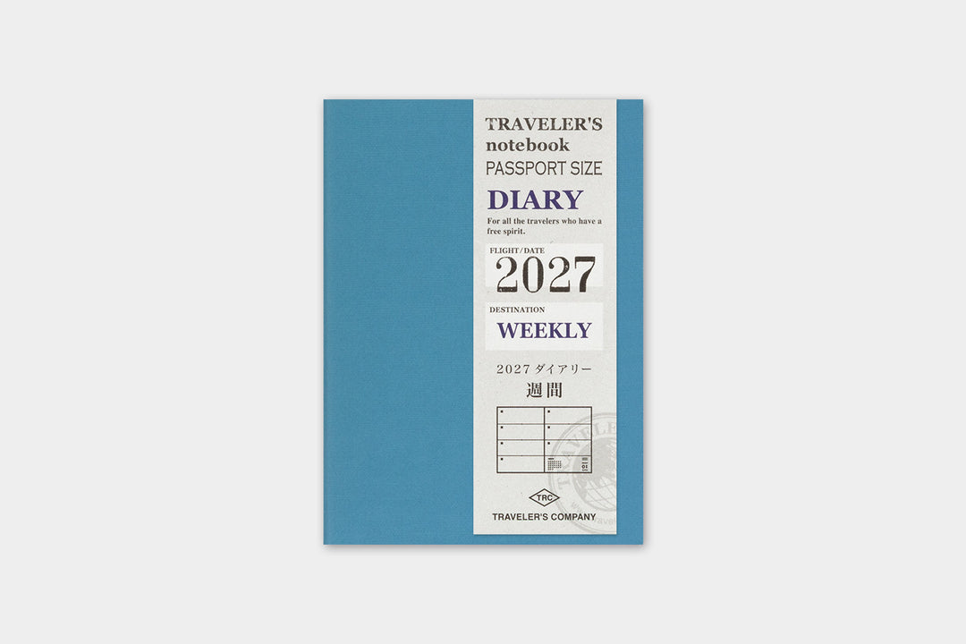 Traveler's Company Wochenkalender Preorder - 2027 Weekly Diary - passport size  - TRAVELER'S notebook bei Nauli and Stories
