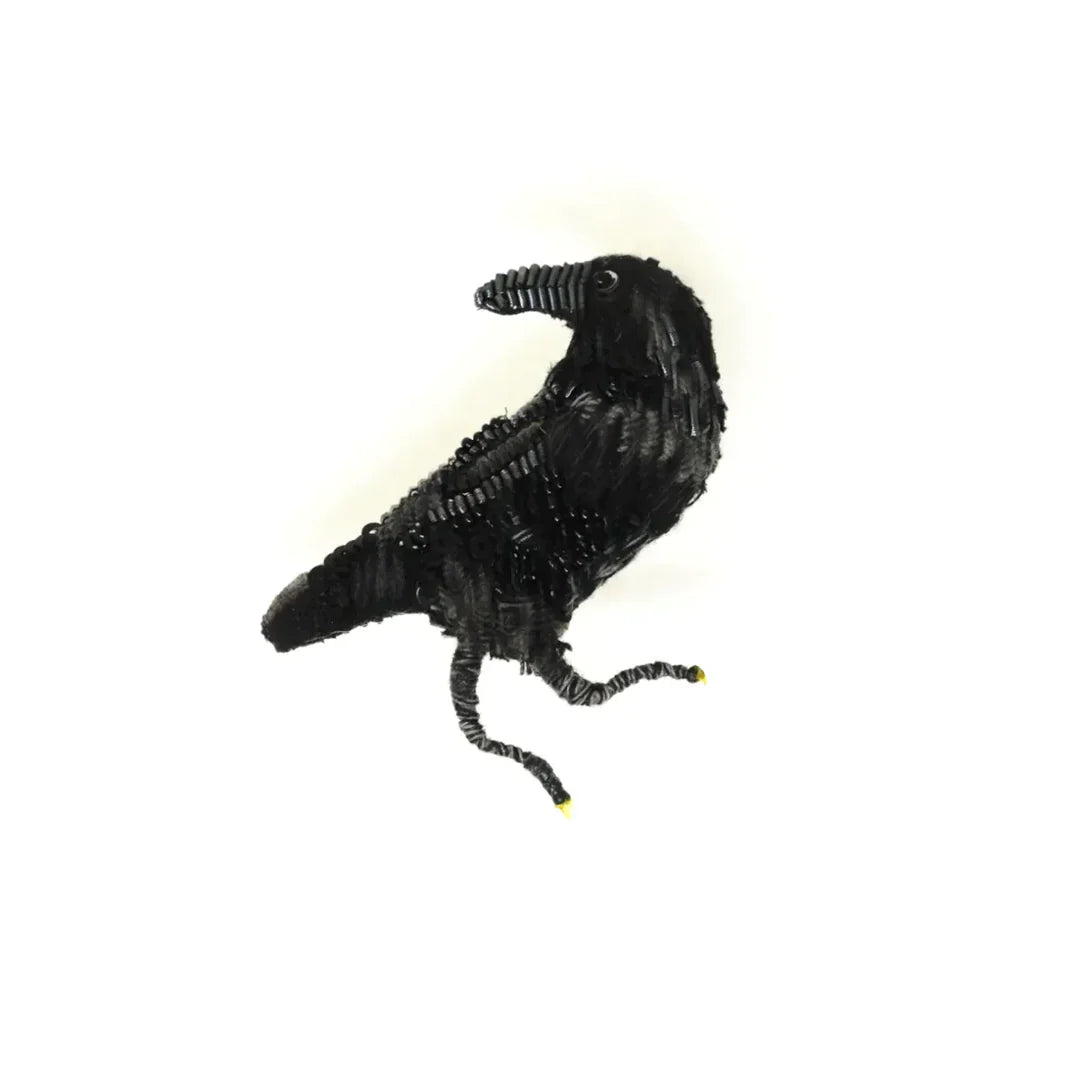 Trovelore Brosche gestickte Brosche - schwarzer Rabe bei Nauli and Stories