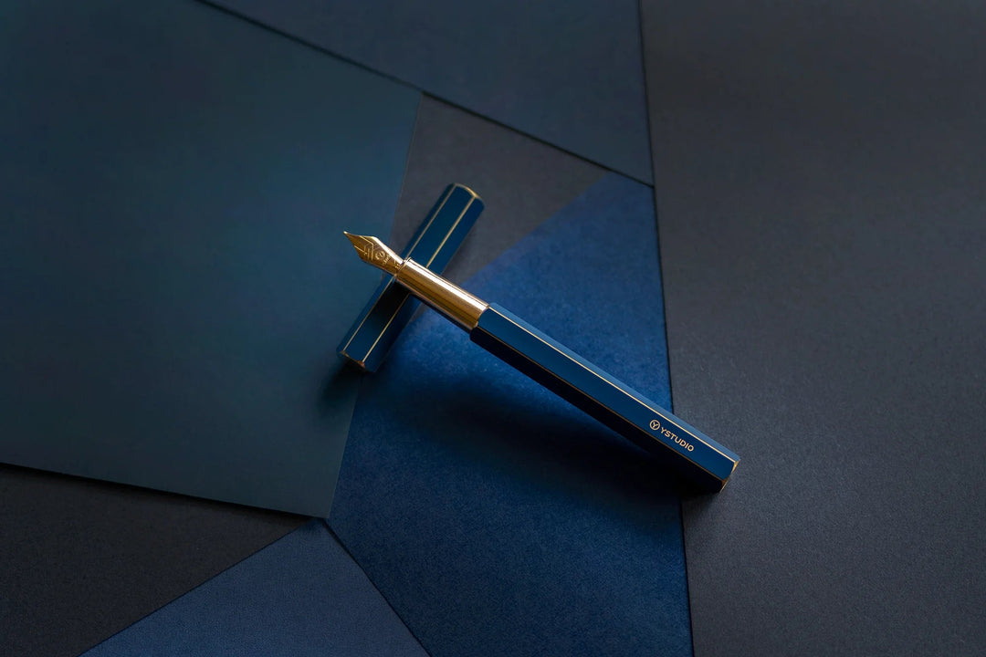 YStudio Füller Classic Revolve Fountain Pen blue - blau bei Nauli and Stories