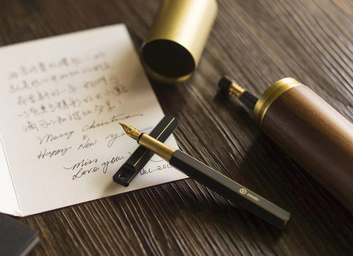 YStudio Füller Classic Revolve Portable Fountain Pen Black bei Nauli and Stories