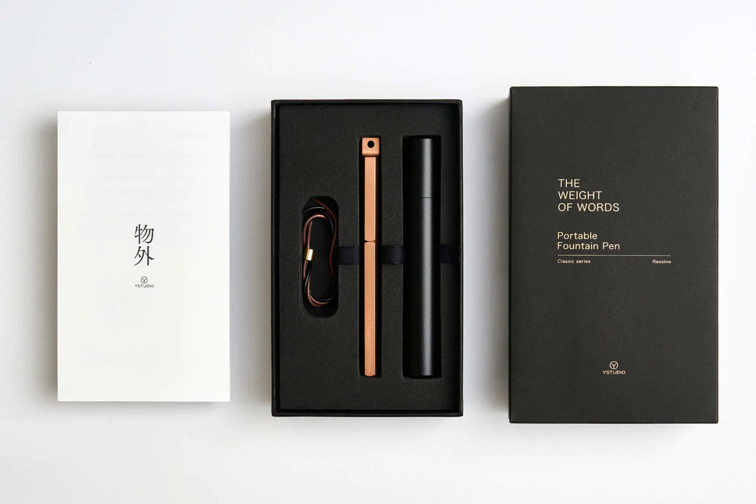 YStudio Füller Classic Revolve Portable Fountain Pen Black bei Nauli and Stories