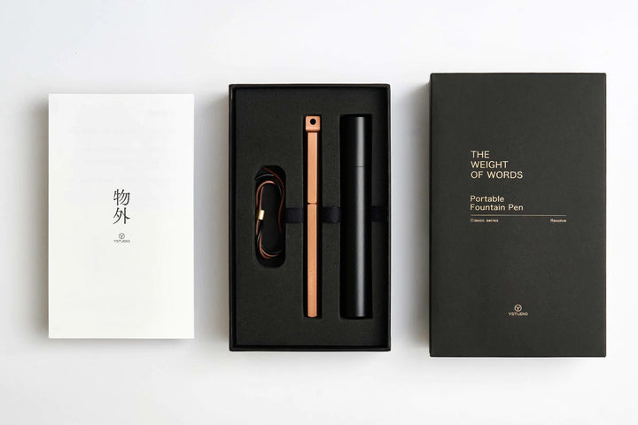 YStudio Füller Classic Revolve Portable Fountain Pen Black bei Nauli and Stories