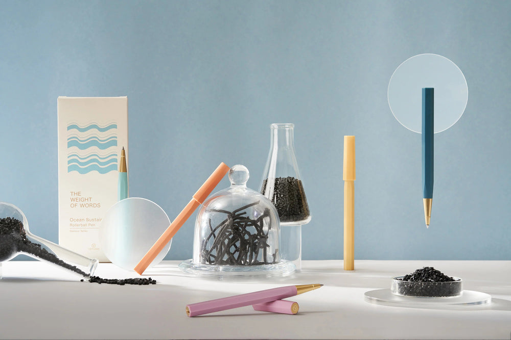 YStudio Kugelschreiber Glamour Evolve - Ocean Sustainable Rollerball Pen - Dawn Yellow bei Nauli and Stories